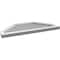 Ekena Millwork Octagonal Top Surface Mount PVC Gable Vent w/ 2"W x 2"P Brickmould Sill Frame, 38"W x 18"H GVPOT38X1803SF - alternate 3